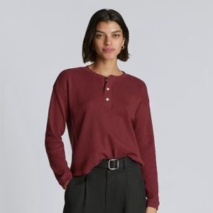 Everlane - The Organic Cotton Waffle Henley, NWT